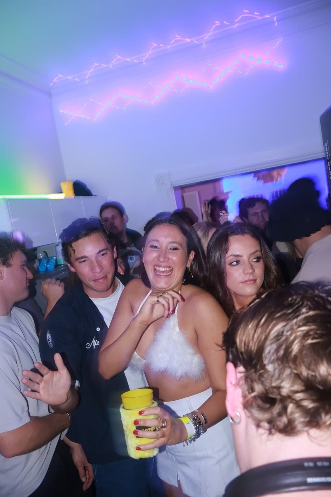 Friends dancing together