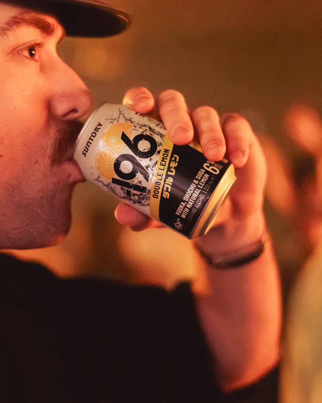 A guest drinking -196 Double Lemon