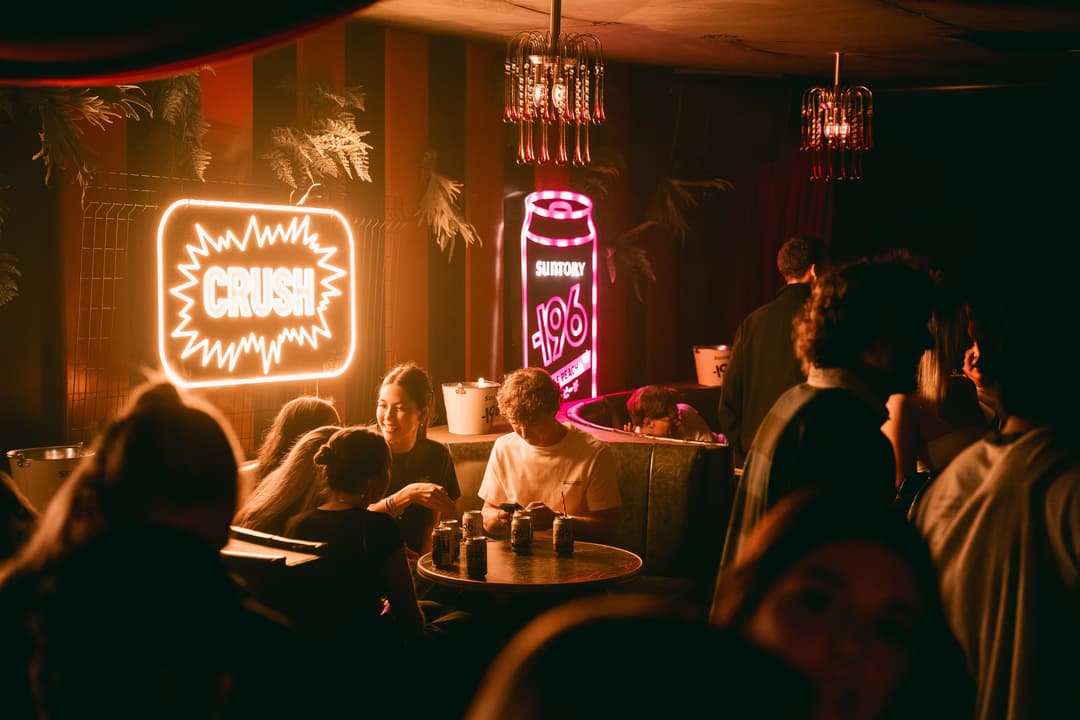 The back room under the neon -196 sign