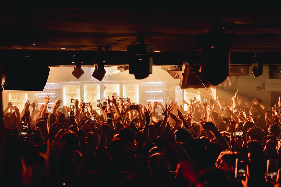 The full room from the stage