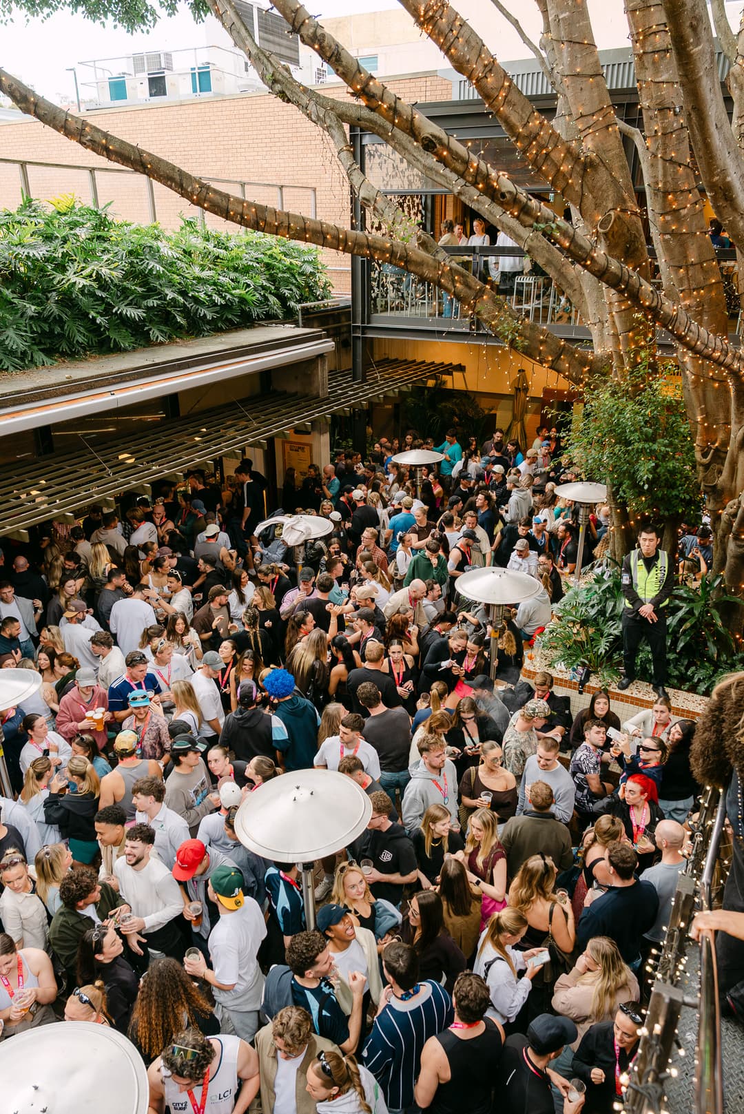 Packed beer garden at The Golden Sheaf during City2Sheaf