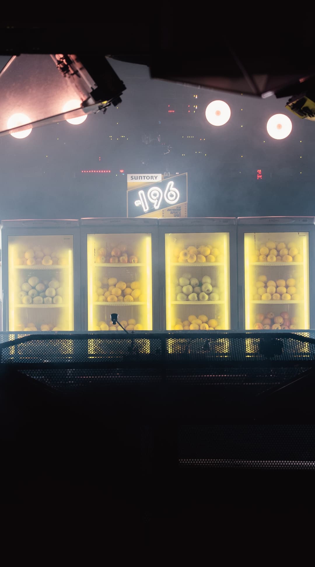 -196 Japanese Convenience Store: the konbini stage with its wall of lit fridges