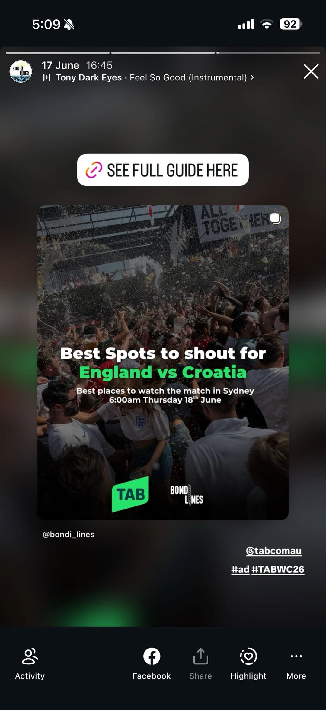 Best Spots to Shout story for England vs Croatia